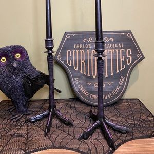 SOLD Bird Claw Candle holder set